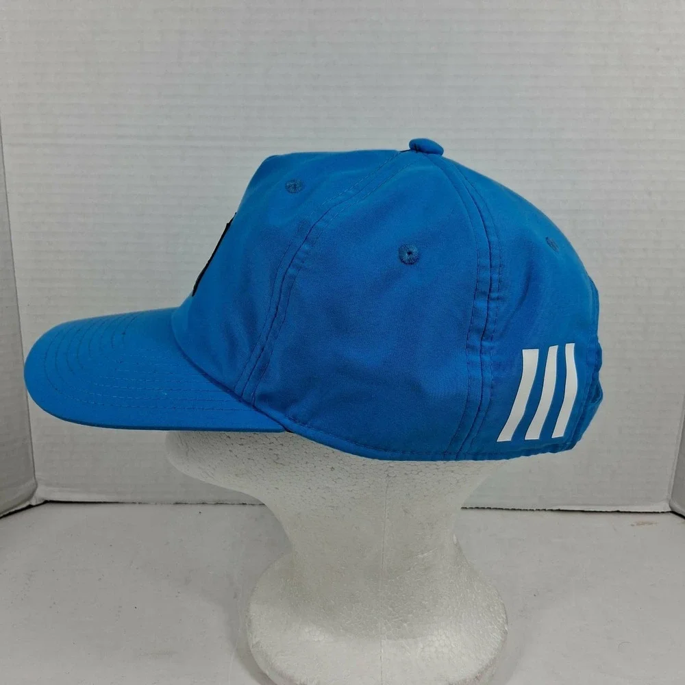 Adidas Fairway‎ Collection Blue Golf Hat Adjustable Strapback Three Stripes Cap
